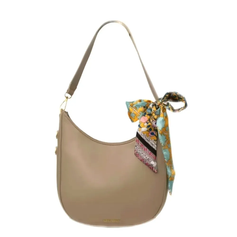 Alexis Bendel Small Hobo Bag With Bonis Scarf, Nude/Taupe, NWT